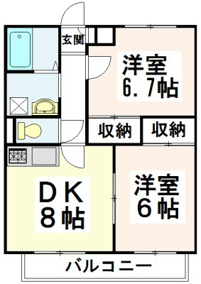 シュトラーセ藤沢 B棟 202号室 間取り