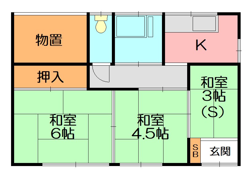 本鵠沼4丁目貸家 間取り
