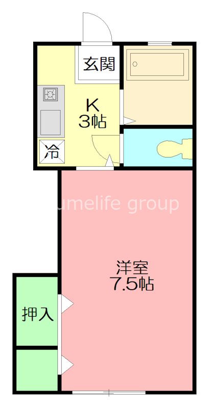 ハイムカープ 102号室 間取り