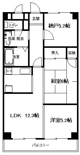 ソシアグリーンオーク 502号室 間取り