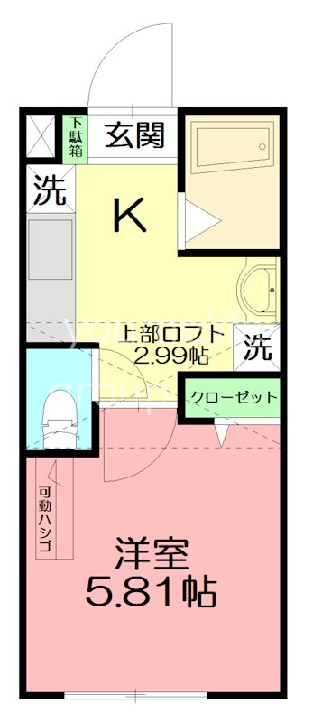 コモドエスパシオ 2-B号室 間取り