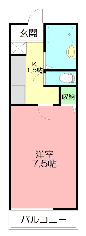 林山ハイツ 202号室 間取り