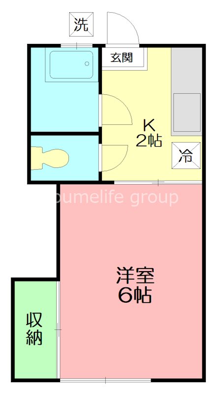 今井ハイツB棟 201号室 間取り