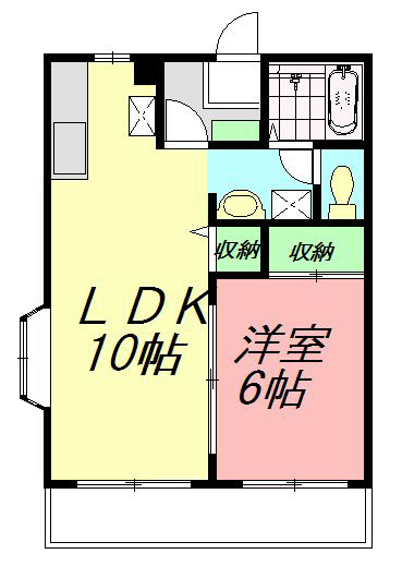 シャトー湘南  103号室 間取り