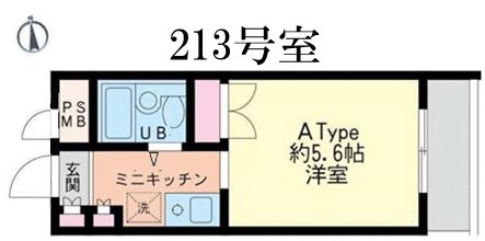 エストポルト 213号室 間取り