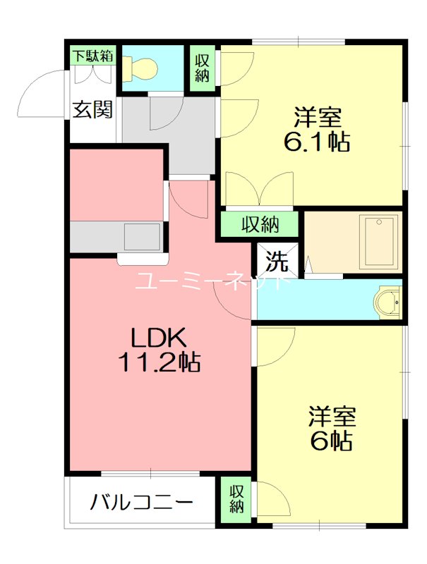 SOPHIA 203号室 間取り