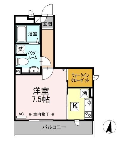 VerduraⅡ 101号室 間取り