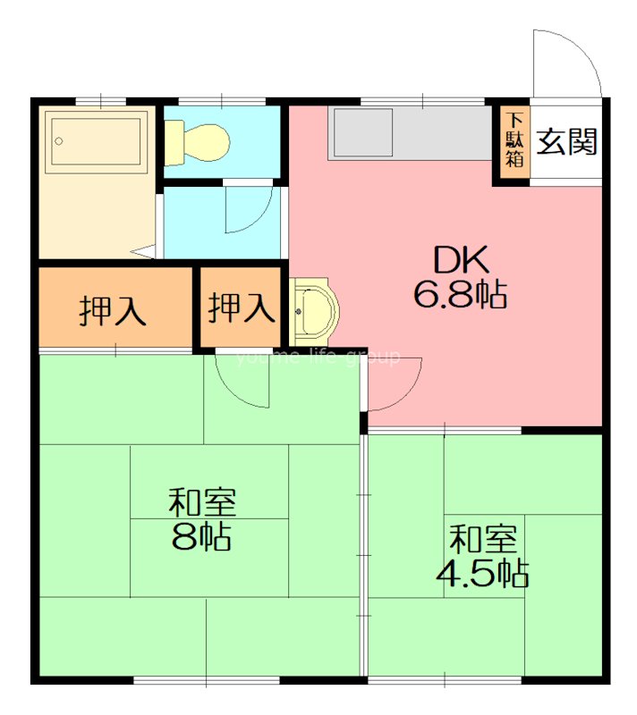 鎌田コーポ 203号室 間取り