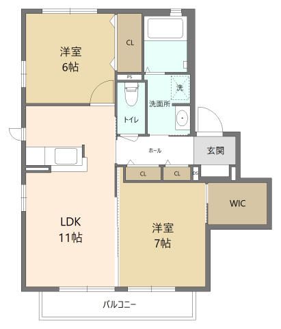 メルヴェール湘南 202号室 間取り