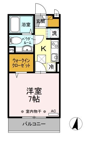 VerduraⅡ 103号室 間取り