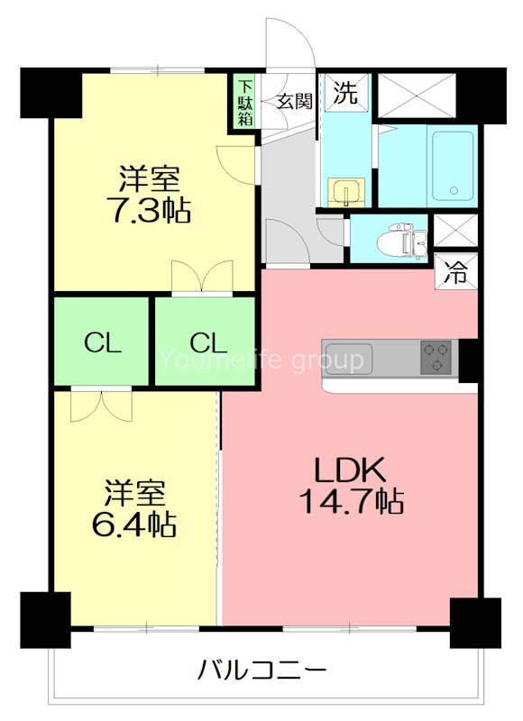 Hermitage（エルミタージュ） 303号室 間取り