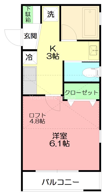 Casa Mila  101号室 間取り