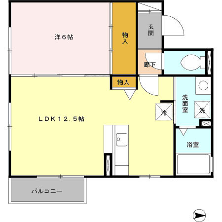エスポワール 201号室 間取り
