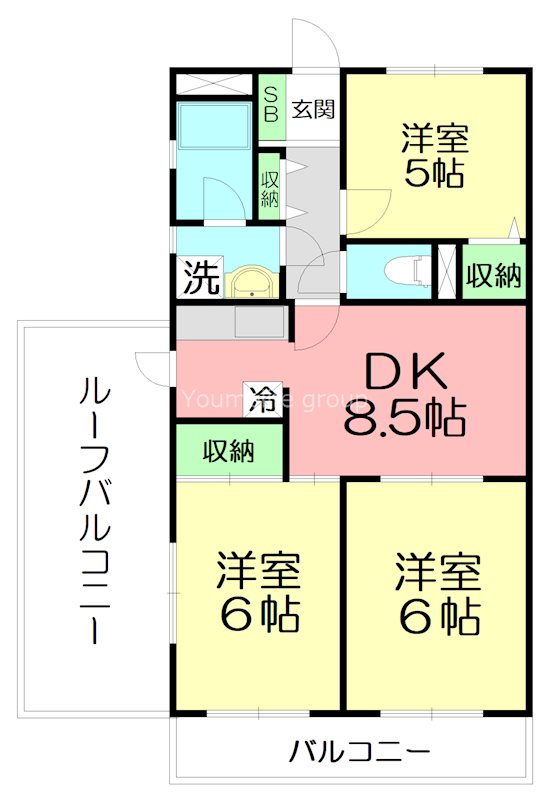 茅ヶ崎ダイカンプラザ 406号室 間取り