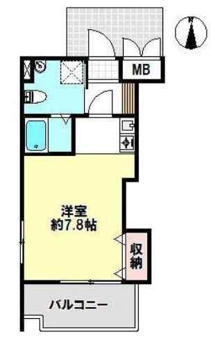 シェルコート 108号室 間取り