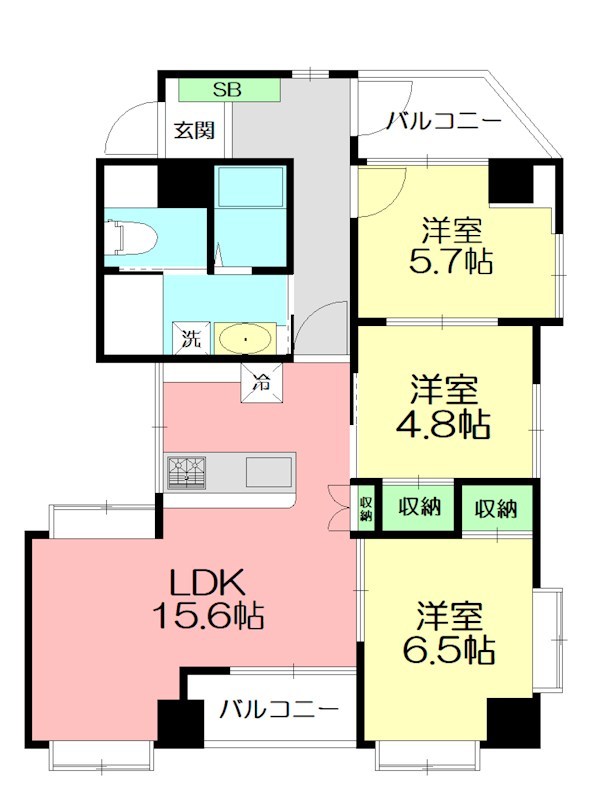 レガール湘南 301号室 間取り
