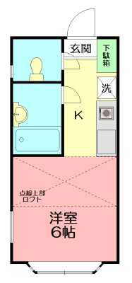 パンシオン善行No.2 204号室 間取り