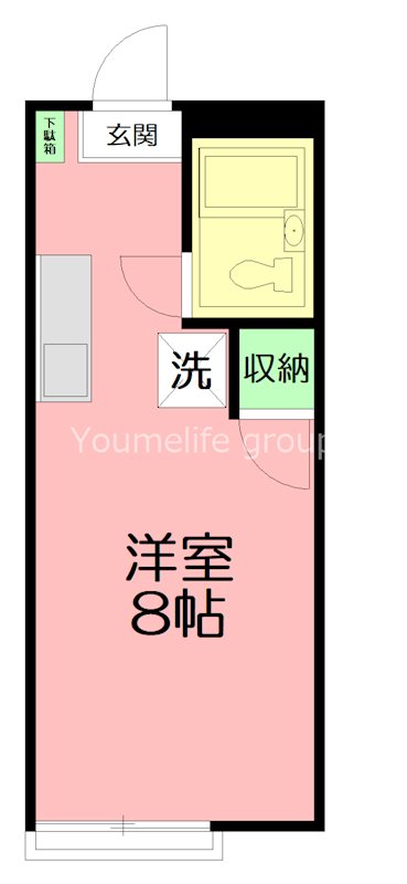 山仁ハイツ 203号室 間取り