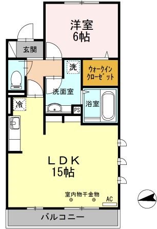 トネリコテラス1 301号室 間取り