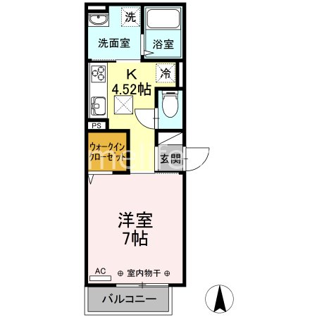 パーチェ 201号室 間取り