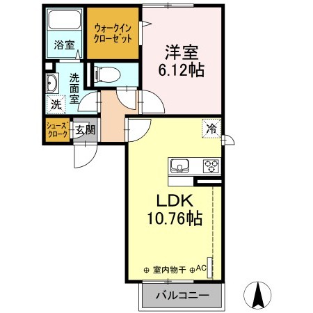 パーチェ 202号室 間取り