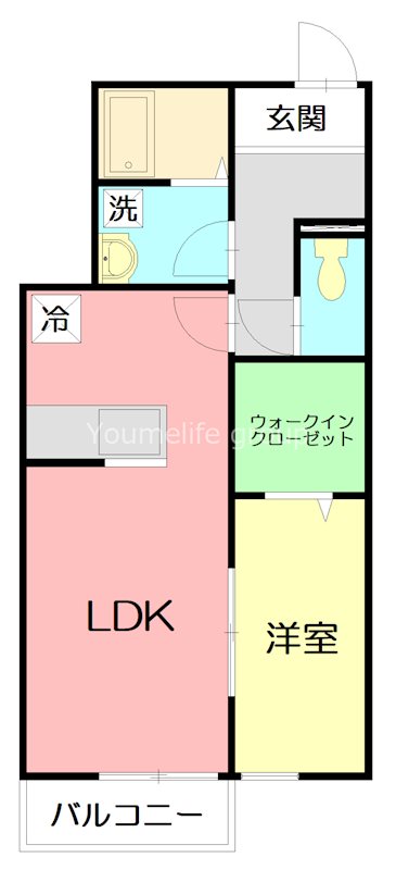 クララ湘南 203号室 間取り