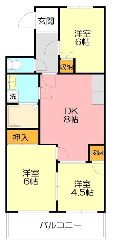 ロイヤルハイツⅡ 303号室 間取り