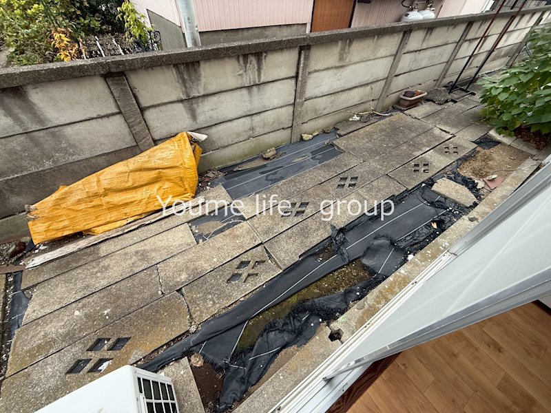 原田西アパート ベランダ