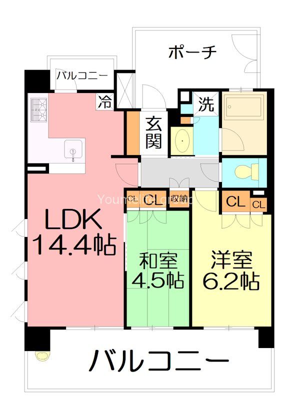 パークアクシス大船 312号室 間取り