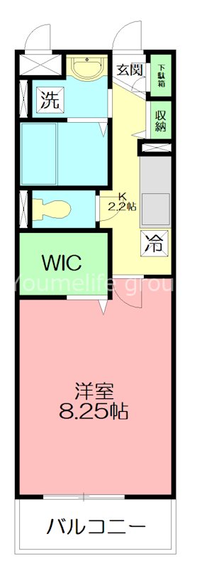 ベルクレスト 203号室 間取り