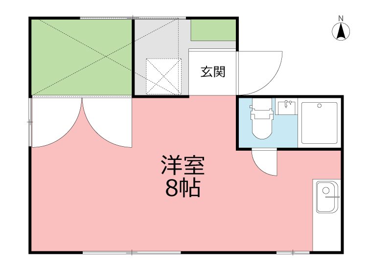 小麦荘 202号室 間取り