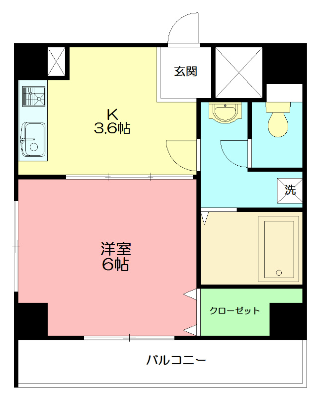 藤アリビオ 701号室 間取り