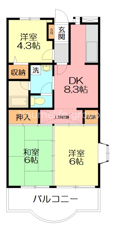ＹＨ湘南 301号室 間取り
