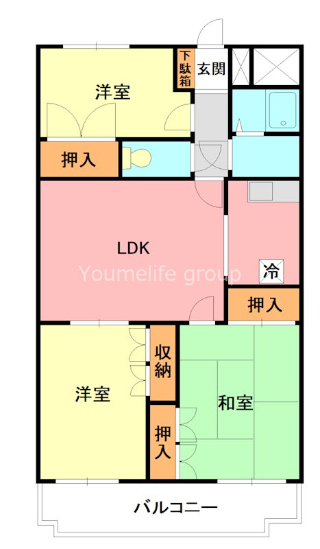プラザ藤豊 402号室 間取り