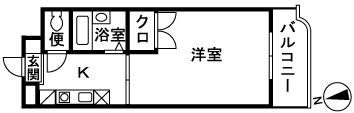 ラベーラ 304号室 間取り
