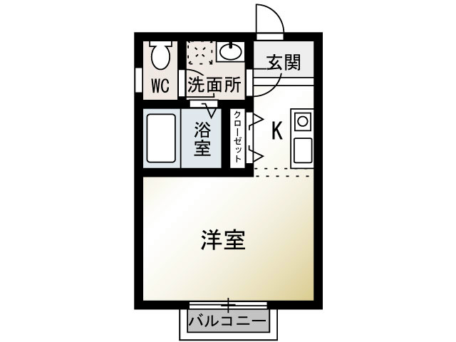 エアル湘南 206号室 間取り