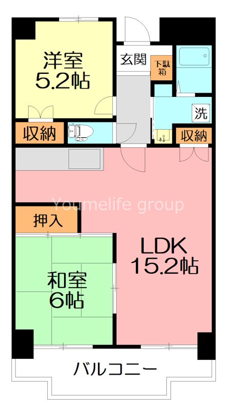 タウンコート湘南 306号室 間取り