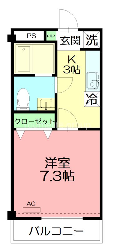 リビングタウン厚木 110号室 間取り