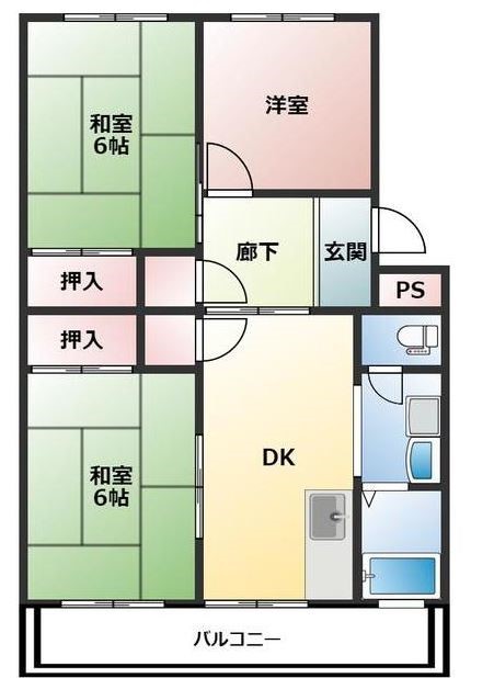 LUCKハイツカルパ 202号室 間取り