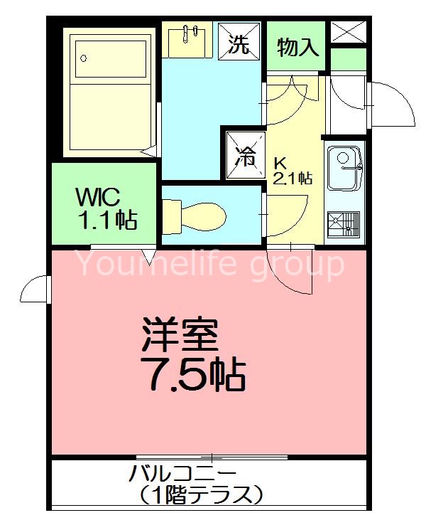 ウェルネス湘南 104号室 間取り