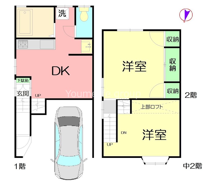 K＆K3 1号室 間取り