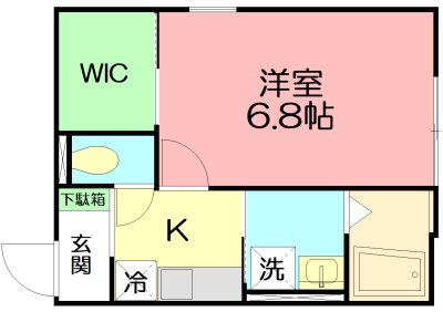 mahana 103号室 間取り