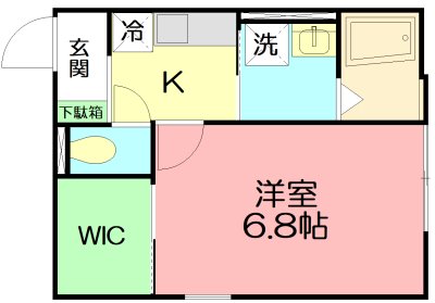 mahana 104号室 間取り