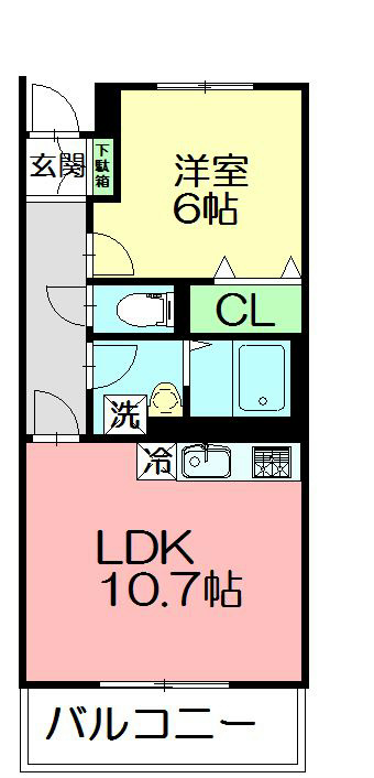 アルエット湘南 102号室 間取り