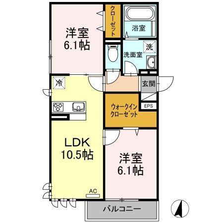 First Stage D-35 301号室 間取り