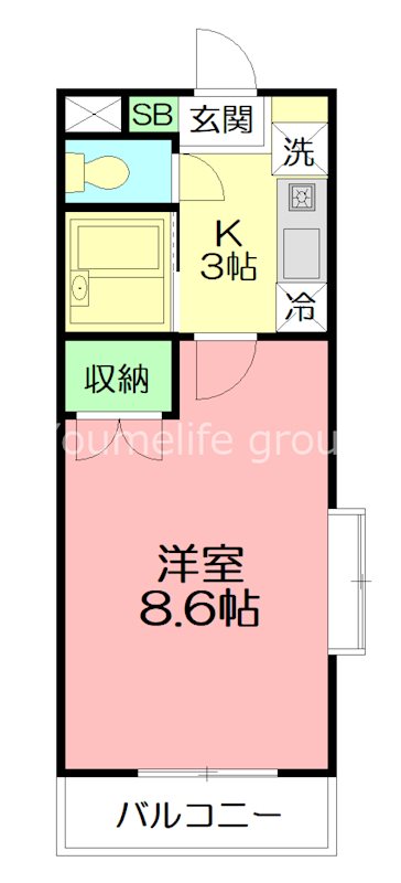 ヴィラ一番館 201号室 間取り