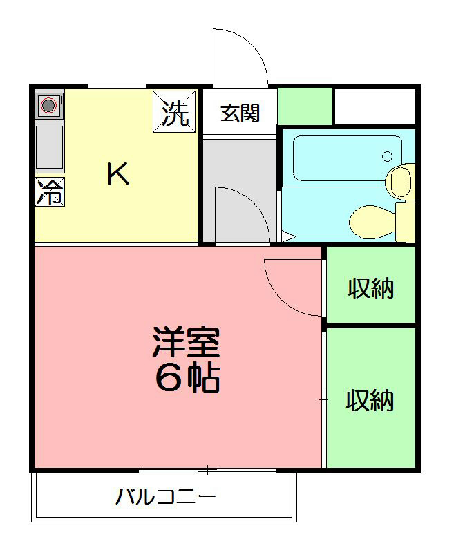 エスポワール鈴金 203号室 間取り