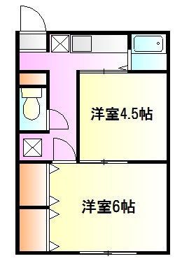 サンコーポラス曲松 203号室 間取り