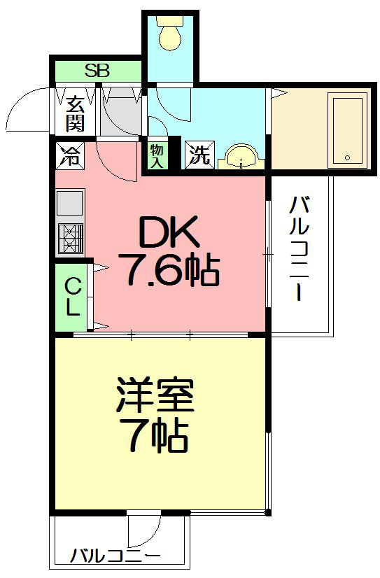 ライフゾーン藤沢 902号室 間取り