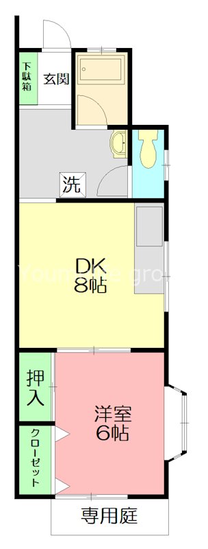 TN港南台 101号室 間取り
